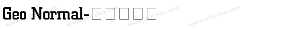 Geo Normal字体转换